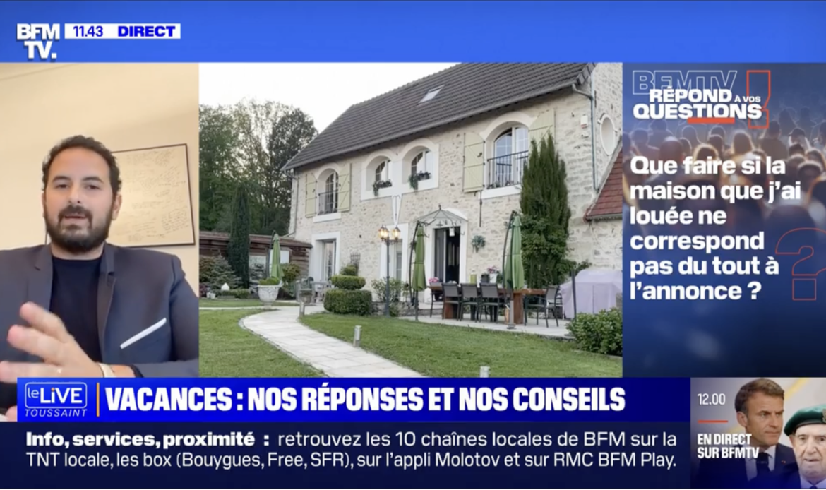 Arnaque location de vacances - Avner Dhoukan BFM TV